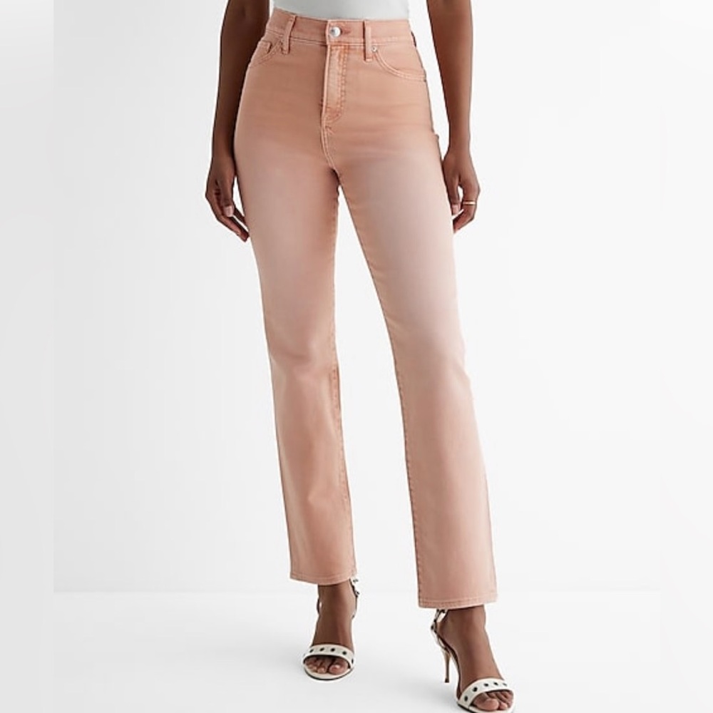 NWT express 90’s Peach Drip Slim Fit Jeans size 8